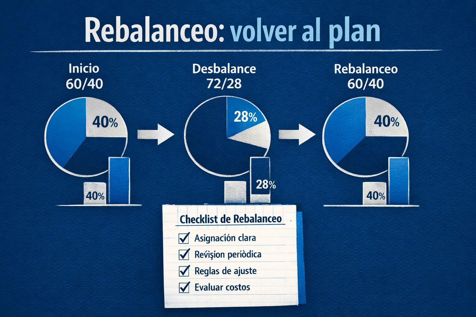 Rebalanceo: reglas simples + checklist para ordenar tu portafolio sin adivinar el mercado